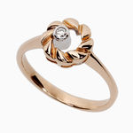 золотые помолвочные кольца с драг. камнями 19035505